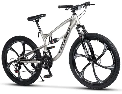 Bicicletă de munte 3x7v Full-Suspension 26" Velors Vector Argintiu