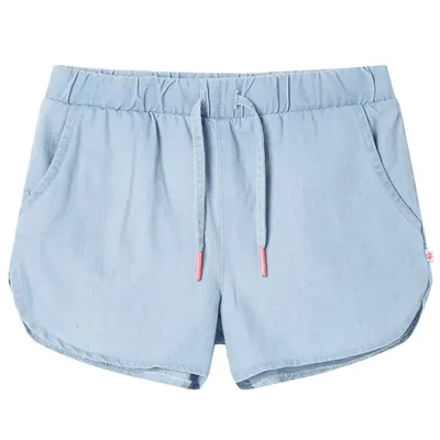 Pantaloni scurți pentru copii, albastru denim pal, 92