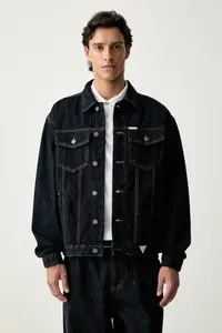 Guess Jeans geacă de blugi pentru bărbați din denim