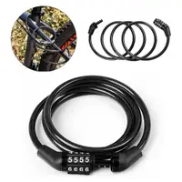 Antifurt bicicleta cifru din 4 cifre, lungime cablu 110 cm, potrivire universala