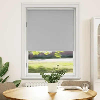 vidaXL Jaluzea opacă 124,4x175 cm, lățime material 120 cm, gri