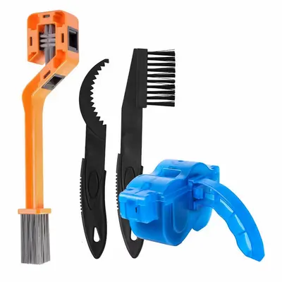 Set curatare bicicleta multifunctional perii, roti, janta, lant, pinioane, frana
