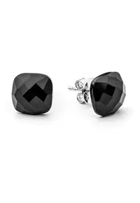 Cercei argint stud cu onix - Mezzanotte