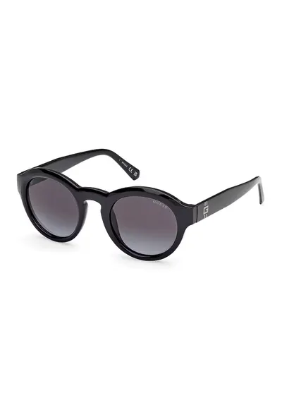 Ochelari de soare rotunzi cu lentile in degrade - Negru
