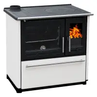 Soba de gatit P85 Alb cu plita si cuptor - 8kW - racord stanga