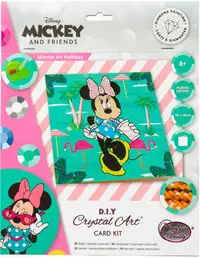 Felicitare goblen cudiamante Craft Buddy - Minnie Mouse în vacanță