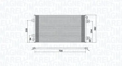 Radiator AC condensator potrivit OPEL MOVANO A; RENAULT MASTER II 1.9D-3.0D 07.98