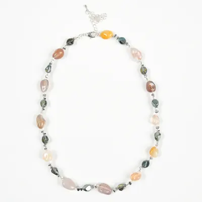 Colier cu pietre naturale multicolore