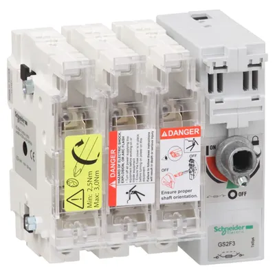 Corp Intrerupatoare Sigurante Tesys Gs2F - 3 Poli - 50 A - Din 14 X 51 Mm