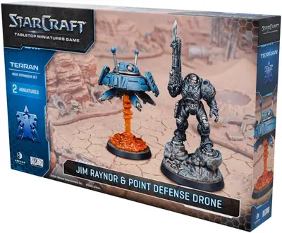 Extensie de joc de societate StarCraft: Tabletop Miniatures Game - Jim Raynor & Point Defense Drone