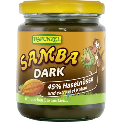 Crema Samba Dark cu Alune si Ciocolata Vegana Ecologica/Bio 250g