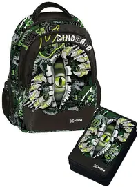 Set școlar rucsac și penar cu accesorii Graffiti Xscape - Dino