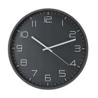 Ceas de perete antracit cu cifre albe 3D, 30 cm, design modern