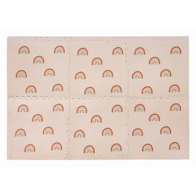 Covoras puzzle, Free2Play, Pentru copii, Din spuma, 121 x 178.5 cm, 6 bucati, 36 luni+, Rainbow