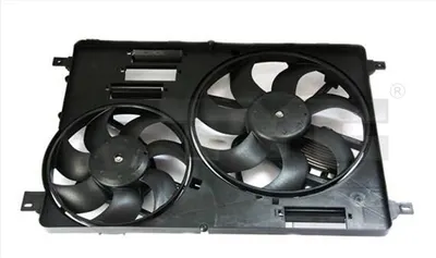 Ventilator radiator (cu carcasa, cu controler; dublu) potrivit VOLVO S60 II, S80 II, V60 I, V60 II, V70 II, V70 III, V70 III KOMBI, XC60 I, XC60 II, XC70 II 2.0-4.4 05.05-12.21