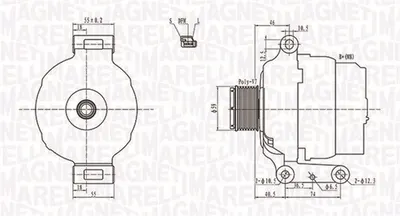 Alternator (14V, 110A) FORD TRANSIT 2.4D intre 2000-2006