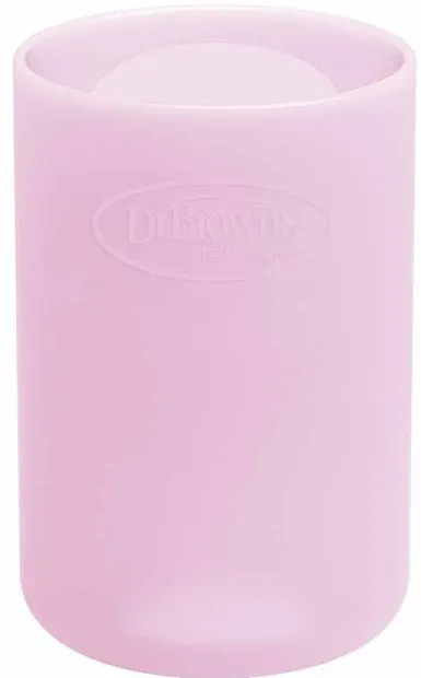 Protector pentru biberon de sticlă Dr.Brown's - Options+ Narrow, 120 ml, roz