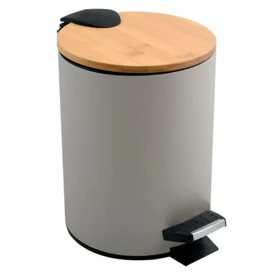 Coș de gunoi taupe cu pedală din oțel 3 l Adonis – Spirella