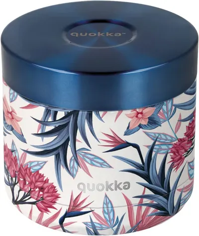 Borcan termic pentru mâncare Quokka Whim - Blue Garden, 600 ml