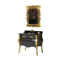 Set mobilier baie Terra 3 piese negru 90 cm