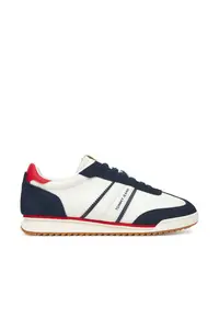 Tenisi barbatesti - 305553065 - piele naturala - alb/bleumarin