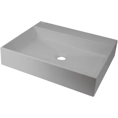 Lavoar pe blat compozit gri Deante Correo, dreptunghiular, 50 cm