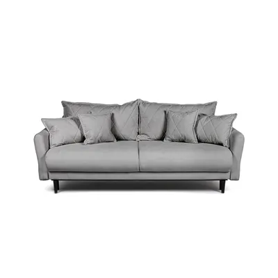 Canapea gri extensibilă/cu spațiu de depozitare cu tapițerie din catifea reiată 215 cm Bjork – Bonami Selection