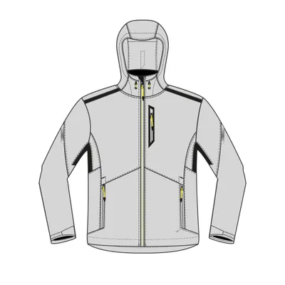 Geacă navigație Softshell anti-vânt 500 Gri deschis Bărbați