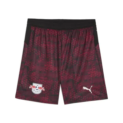 Șort fitness bărbați material respirabil, logo club Rb Leipzig 25/26, negru PUMA