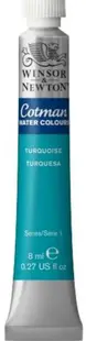Vopsea de acuarelă Winsor & Newton Cotman - Turcoaz, 8 ml