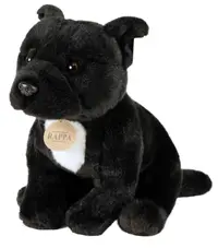 Jucărie de plus Rappa Eco Friends -Starfordshire Bull Terrier, 30 cm, negru