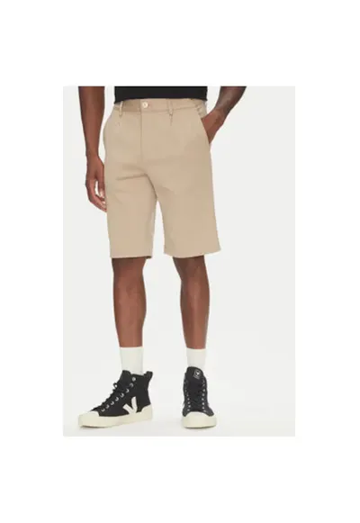 Pantaloni scurti barbati 30-506062 - Poliester/Viscoza - Verde - Bej