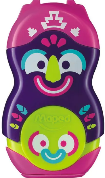 Ascuțitoare - radieră Maped Loopy - Totem, violetă