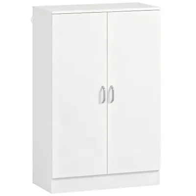 HOMCOM Dulap pentru pantofi cu 2 uși, 6 rafturi reglabile, balamale soft-close pentru 21 de perechi, lemn natural | Aosom Romania