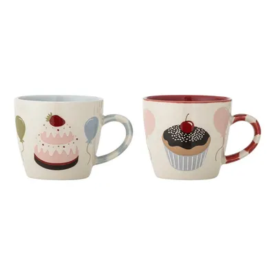Căni pentru copii crem 2 buc. din gresie 200 ml Darby – Bloomingville Mini