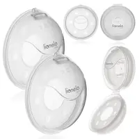 Colector de lapte, Lionelo, Milky, 2 buc, Se potriveste tuturor sutienelor, Cutie depozitare igienica inclusa, Fara bisfenol A, Capacitate 40 ml, Transparent