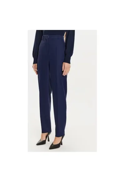 Pantaloni dama - 304334009 - Lana/Poliester/Viscoza - Albastru - Albastru