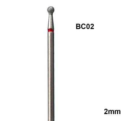 Bit Freza Unghii Cuticula Tip Bila 2mm Rosu - BC02