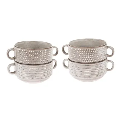 Boluri mici maro deschis 4 buc. pentru supă din ceramică 470 ml – Dakls