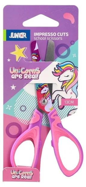 Foarfecă pentru copii Junior Impresso Cuts - Unicorniu, 13 cm