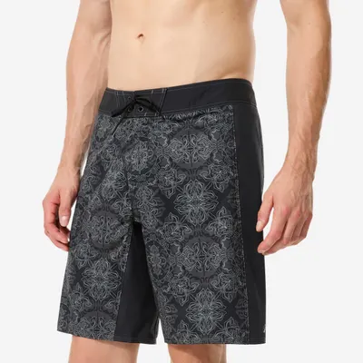 Șort de baie boardshort surf lung 19" 500 Arch scarabia Gri Bărbați