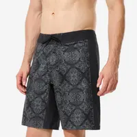 Șort de baie boardshort surf lung 19" 500 Arch scarabia Gri Bărbați