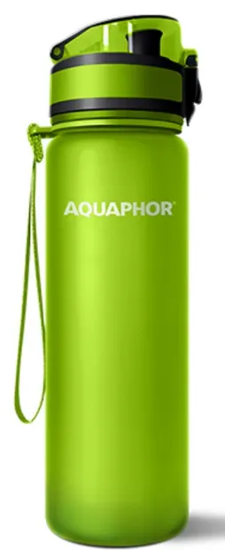 Sticlă filtrantă pentru apă Aquaphor - City, Filter, 0.5 l, verde
