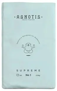 Scutece pentru bebeluși Agnotis - Supreme, Nr 1, 2-5 kg, 44 bucăți
