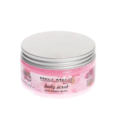 Exfoliant pentru corp cu piper roz si litchi