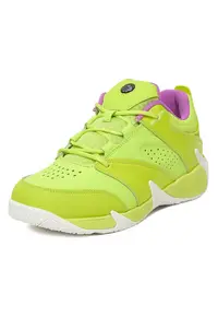 Pantofi sport copii - piele naturala - verde - textil