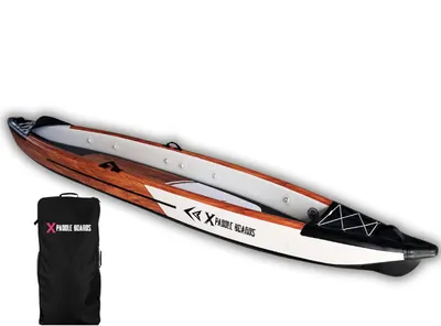 Canoe-kayak gonflabil pentru 2 persoane dropstitch 470 x 80 x 42cm K-Black