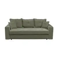Canapea extensibila ARISSA, 3 locuri, cu arcuri, kaki, 235x110x77 cm