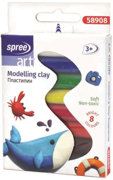 Plastilină Spree Art - 8 culori