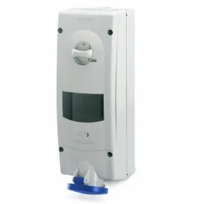 Priza interblocabilan32A 2P+E 6h 200-250V 50Hz 60Hz 136X390MM terminal cu surub Cu interblocaj mecanic
